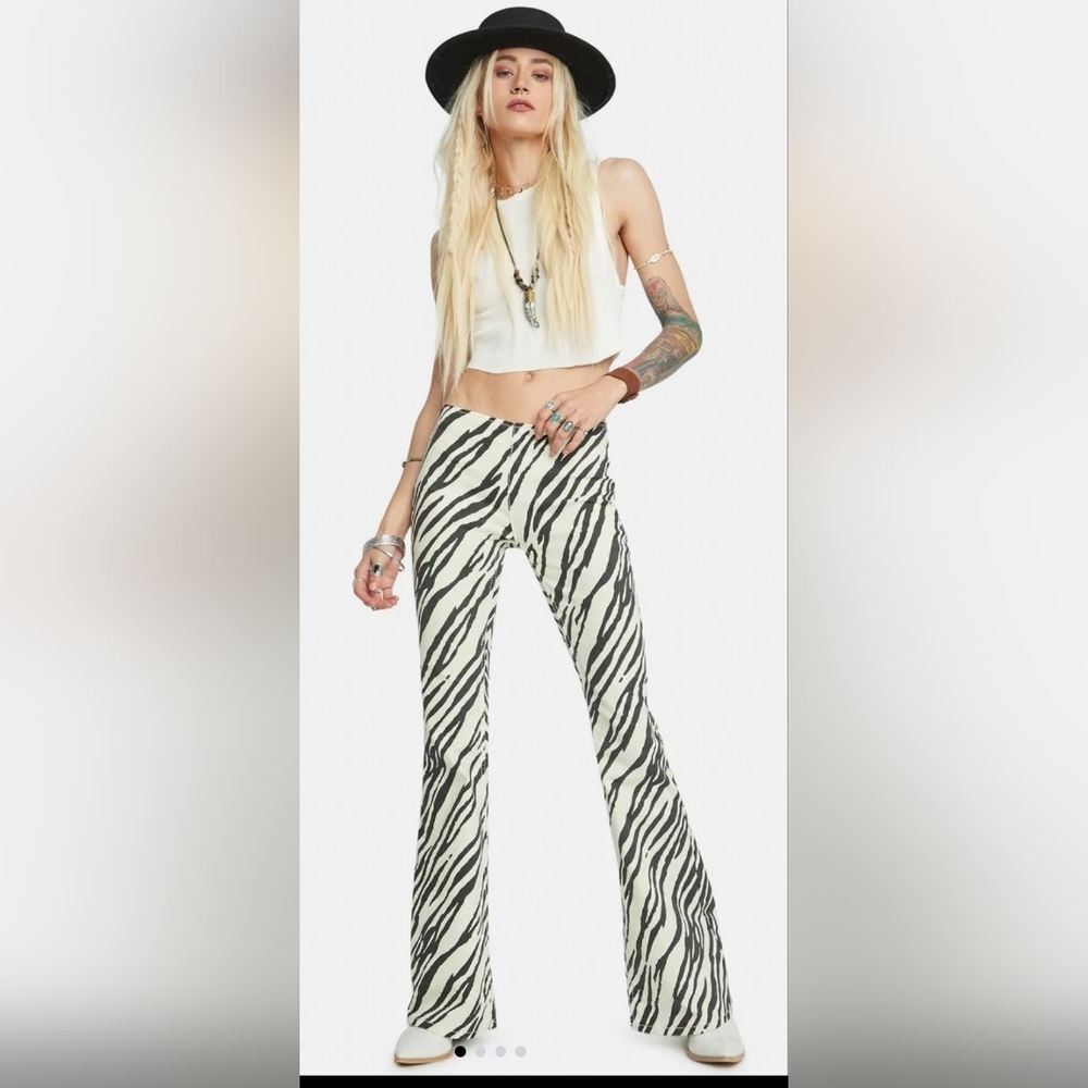 We The‎ Free Zebra Print Flare Pants